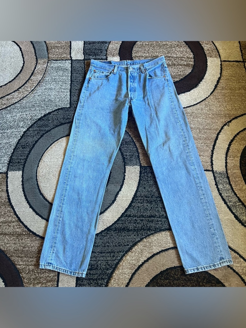 Men’s Levis 501 Vintage Button Fly Denim Jeans Size 34x34